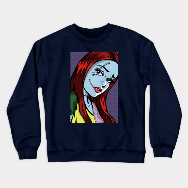 Sally Stiches Lichtenstein Crewneck Sweatshirt by FanboyMuseum